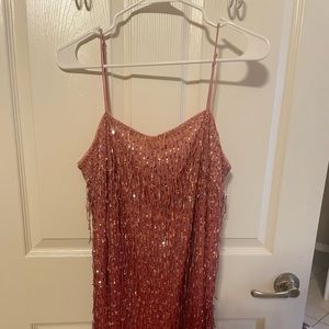 H&M Pink Ombré Sequin Mini Dress